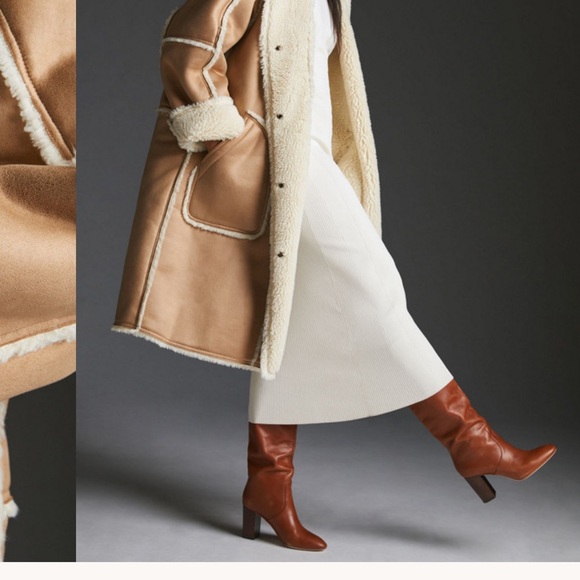 Pilcro Jackets & Blazers - Pilcro Tan Sherpa Coat